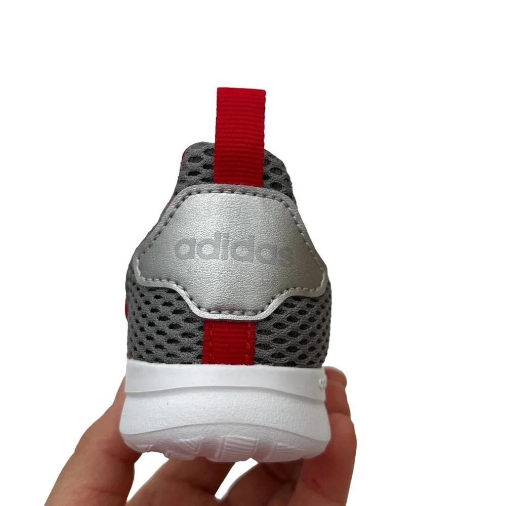 Adidas Baby Boys‎ Slip On Athletic Shoes Size 6 Gray-Red Lightweight Comfortable